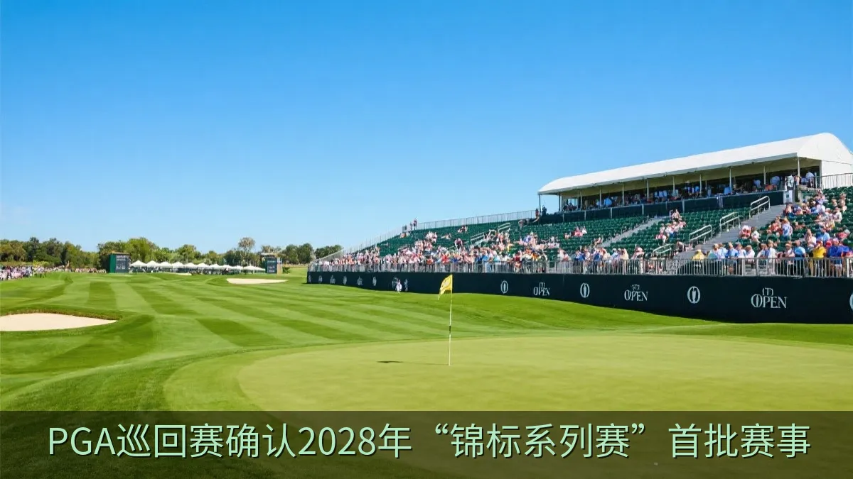 高尔夫球场果岭与观众区域